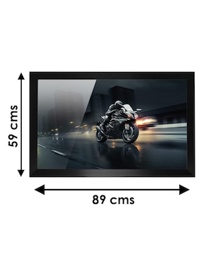 Cuadro decorativo Pixelarte Moto