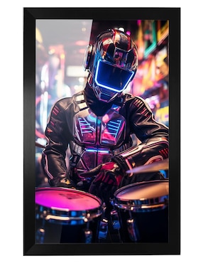 Cuadro decorativo Pixelarte Drums