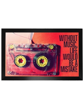 Cuadro decorativo Pixelarte Música