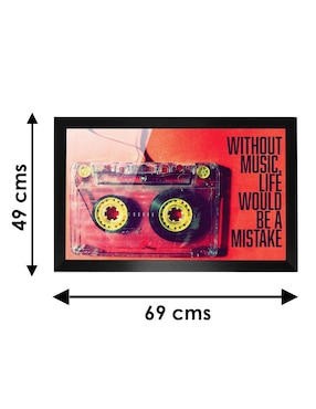 Cuadro decorativo Pixelarte Música