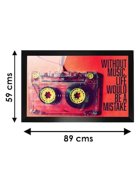 Cuadro decorativo Pixelarte Música