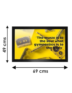 Cuadro decorativo Pixelarte Música