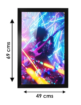 Cuadro decorativo Pixelarte Música