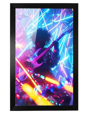 Cuadro decorativo Pixelarte Música