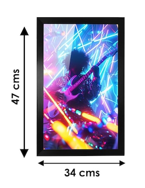 Cuadro decorativo Pixelarte Música