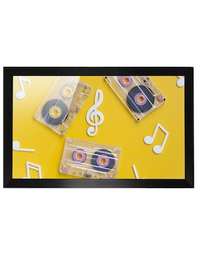 Cuadro decorativo Pixelarte Música