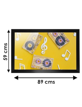 Cuadro decorativo Pixelarte Música
