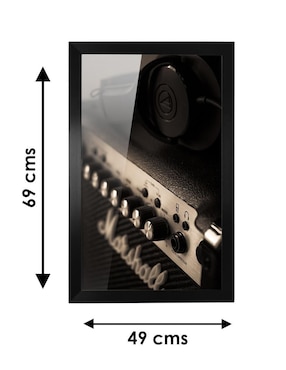 Cuadro decorativo Pixelarte Música