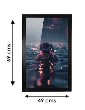 Cuadro decorativo Pixelarte Astronauta
