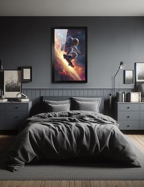 Cuadro decorativo Pixelarte Astronauta