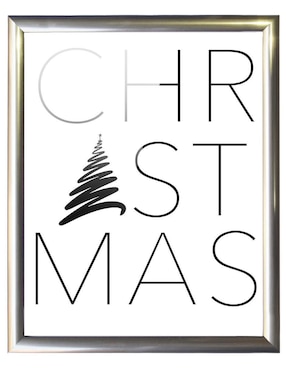 Cuadro decorativo Pixelarte navidad