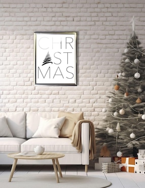 Cuadro decorativo Pixelarte navidad