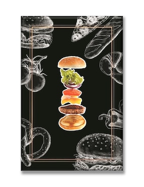 Cuadro decorativo Industria Grafica Ciento 23 Armando una hamburguesa