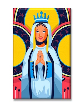 Cuadro Decorativo Industria Gráfica Ciento 23 Dibujo Virgen