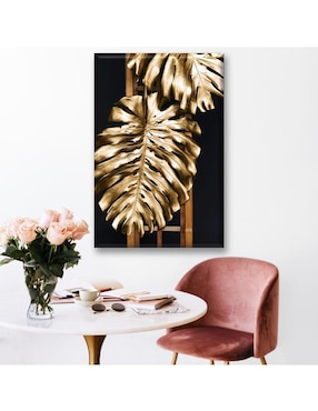 Cuadro decorativo Industria Grafica Ciento 23 Hojas doradas