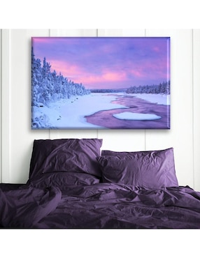 Cuadro decorativo Industria Grafica Ciento 23 Nieve lavanda
