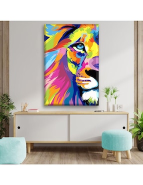 Cuadro decorativo Industria Grafica Ciento 23 Manchas león