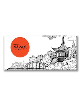 Cuadro decorativo Industria Grafica Ciento 23 Ilustración panorámica Japón