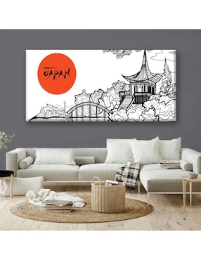 Cuadro decorativo Industria Grafica Ciento 23 Ilustración panorámica Japón