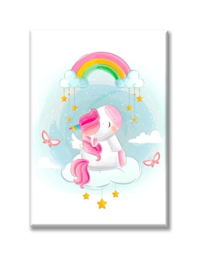 Cuadro Decorativo Industria Gráfica Ciento 23 Unicornio Arcoiris