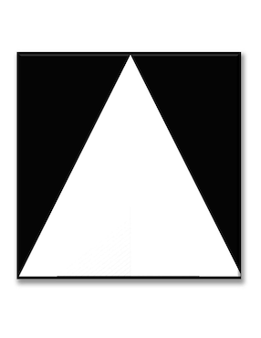 Cuadro decorativo Industria Grafica Ciento 23 Triángulo fondo negro