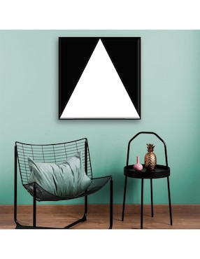 Cuadro decorativo Industria Grafica Ciento 23 Triángulo fondo negro