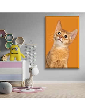 Cuadro decorativo Industria Grafica Ciento 23 Gato naranja