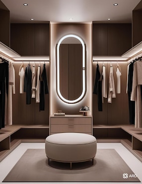 Espejo ovalado Ard para baño con luz Led Glanz Oval Elegance
