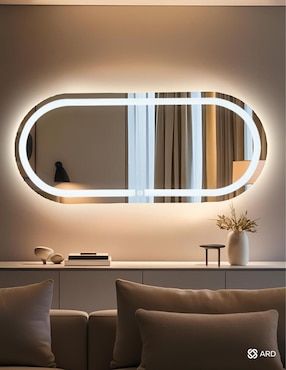 Espejo ovalado Ard para baño con luz Led Glanz Oval Elegance