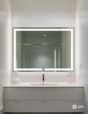 Espejo rectangular Ard para baño con luz Led Glanz Prestige