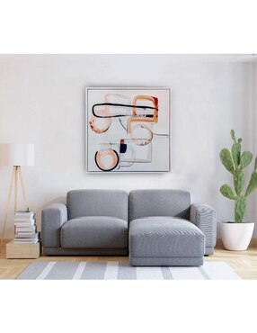 Cuadro decorativo Ecléctico Abstract acuarelas blancas