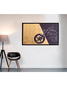 Cuadro decorativo Ecléctico Figurativo gold moto