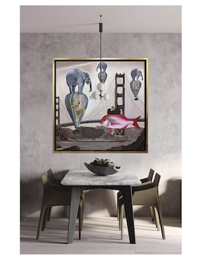 Pintura Golden Fish técnica acrílico Lune Art Gallery Surrealismo