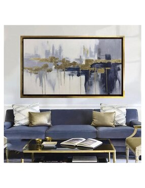 Pintura Ecos Dorados técnica acrílico Lune Art Gallery Abstractos
