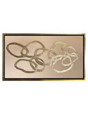 Pintura Aros de Oro técnica acrílico Lune Art Gallery Abstractos