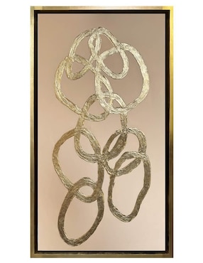 Pintura Aros de Oro técnica acrílico Lune Art Gallery Abstractos