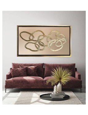 Pintura Aros de Oro técnica acrílico Lune Art Gallery Abstractos