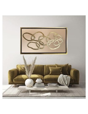 Pintura Aros de Oro técnica acrílico Lune Art Gallery Abstractos