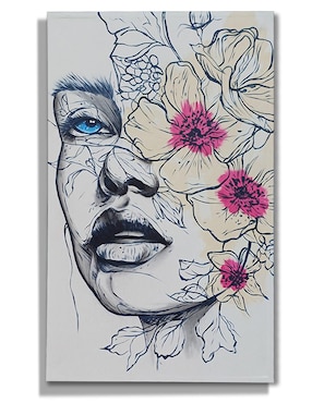 Cuadro decorativo Ecléctico Rostro blue eye