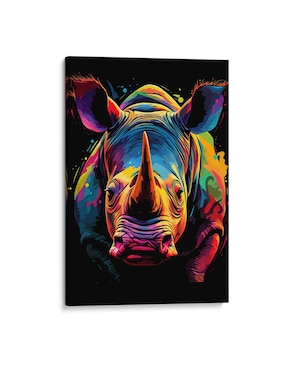 Cuadro decorativo Canvas Lab Rinoceronte