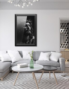 Cuadro decorativo Pixelarte Religión