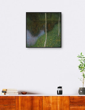 Cuadro decorativo A orillas del lago con abedules técnica mixta Cuadros Jr Lagos