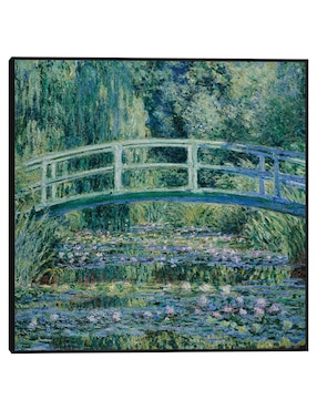 Cuadro decorativo Lirios de agua y puente japonés (1899) técnica mixta Cuadros Jr Lagos