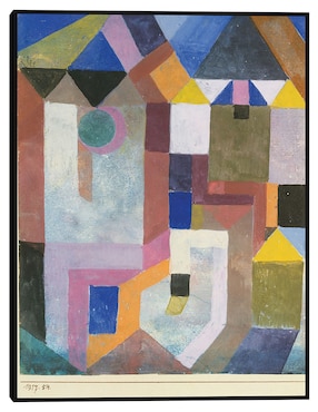 Cuadro decorativo Arquitectura colorida (1917) técnica mixta Cuadros Jr Colores