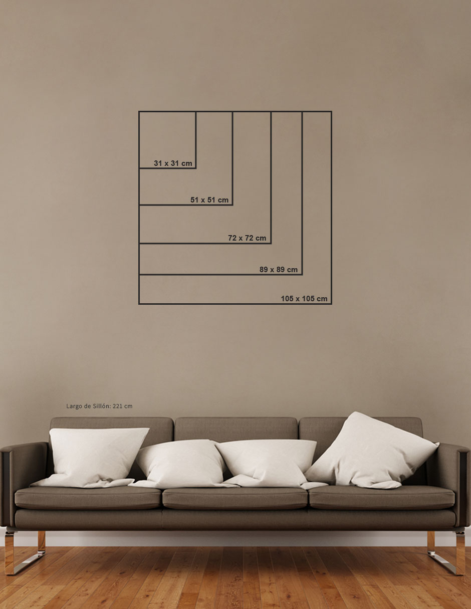 Cuadro decorativo técnica mixta Cuadros Jr Formas