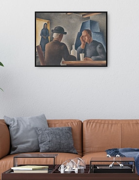 Cuadro decorativo En una posada (1927) técnica mixta Cuadros Jr Gente