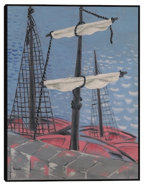 Cuadro decorativo Barcos de pesca (1932) técnica mixta Cuadros Jr Navegación