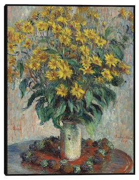 Cuadro decorativo Flores de alcachofa de Jerusalén (1880) técnica mixta Cuadros Jr Floreros