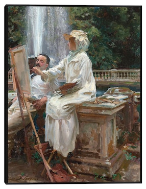 Cuadro decorativo La Fuente, Villa Torlonia Frascati, Italia (1907) técnica mixta Cuadros Jr Paisajes