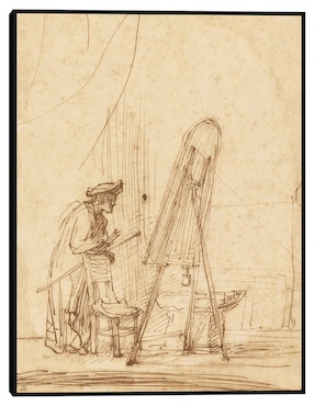 Cuadro decorativo Un artista en su estudio (1630) técnica mixta Cuadros Jr Formas